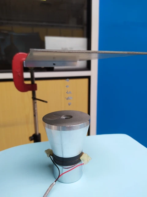 Acoustic levitation demo